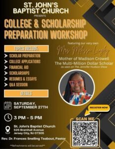 Jersey City Church to Host College Prep Workshop with Mother of ‘Multi-Million Dollar Scholar’