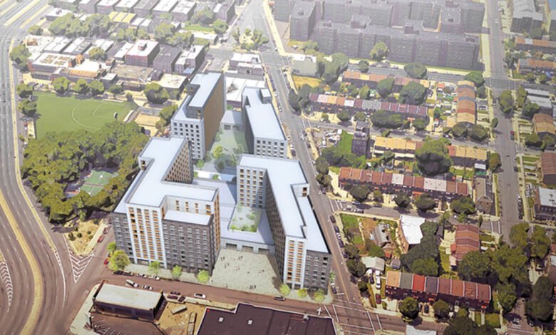 Glenmore Manor affordable housing development in Brownsville, Brooklyn
